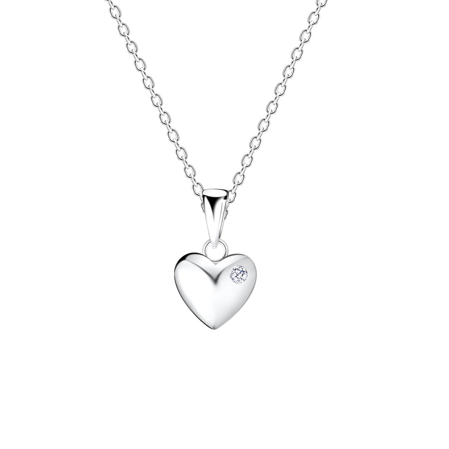 Dew Zirconia Mini Smooth Heart Pendant 97013CZ