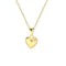 Dew Zirconia Gold Plated Mini Smooth Heart 18" Necklace 97013GCZ