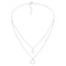 Dew Layered Double Heart 18" Necklace 97015HP