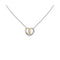 Dew Gold Plated Entwined Heart CZ 18 Inch Necklace