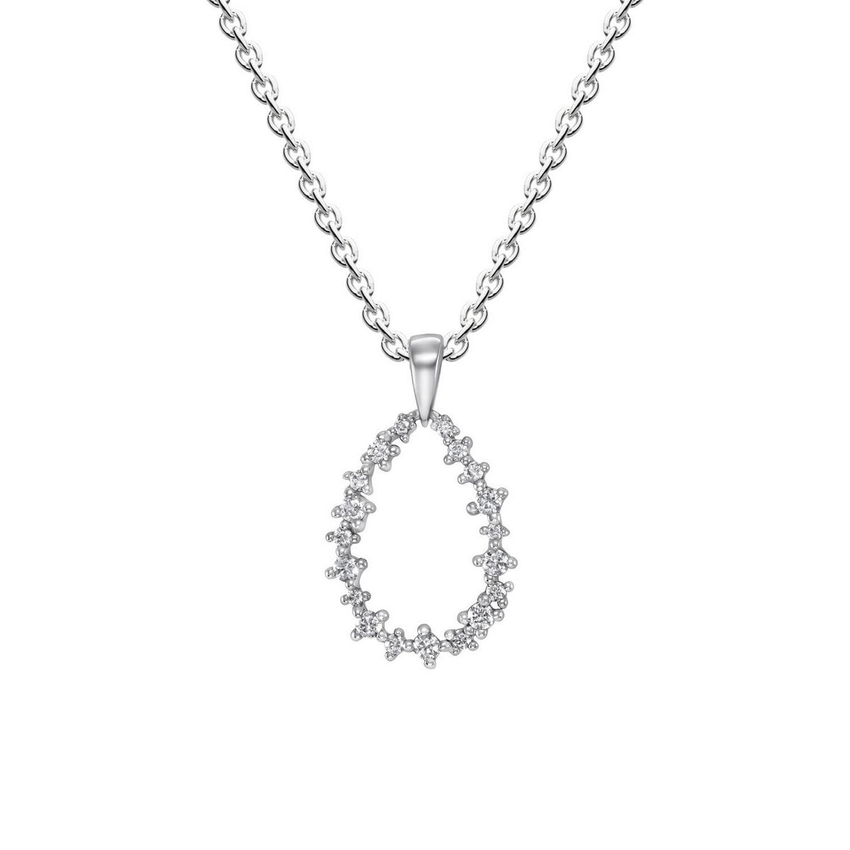 Dew Oval CZ Pendant