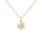 Dew Gold Plated Paw Print CZ 18 Inch Necklace