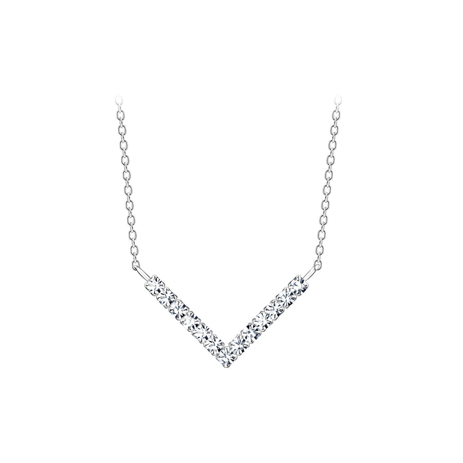 Dew Crystal Chevron 18" Necklace 9784CC