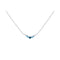 Dew Blue Curve CZ 18 Inch Necklace