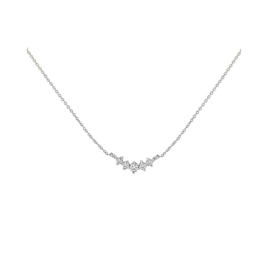 Dew Curve Zirconia 18 Inch Necklace 98647CZ