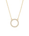 Dew Gold Plated Open Circle CZ 18 Inch Necklace