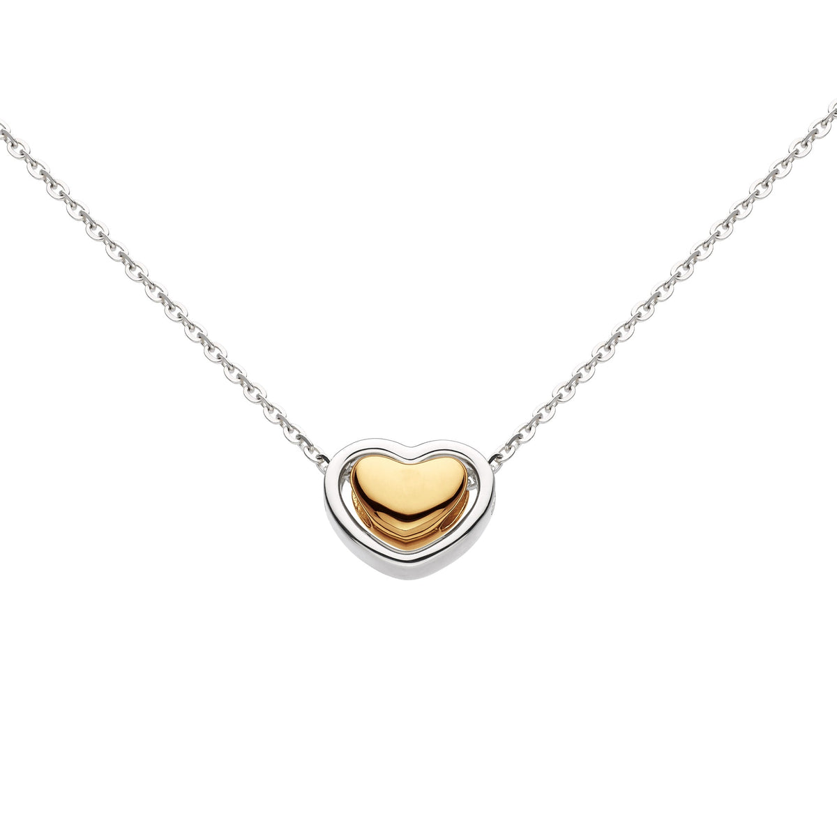 Kit Heath Heart of Gold Rhodium Gold Plated 18" Necklace 99001GRP