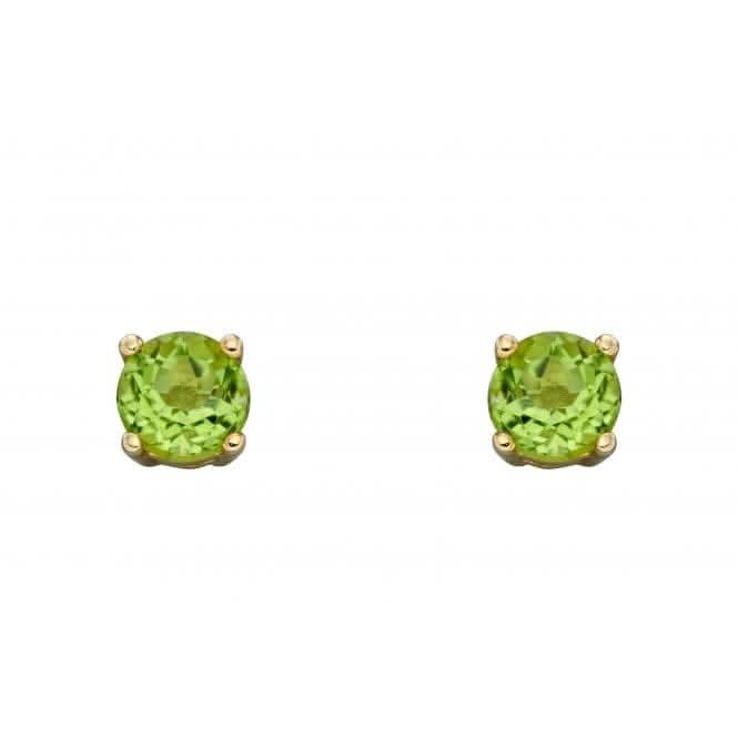 9ct August Peridot 4mm Stud Earrings GE2333Elements GoldGE2333