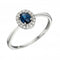 9ct Cluster Sapphire White Gold RingElements GoldGR571L 52