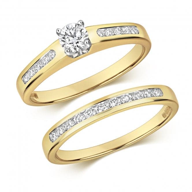 9ct Diamond Bridal Set Gold Rings RD557Diamond JewelleryRD557/J