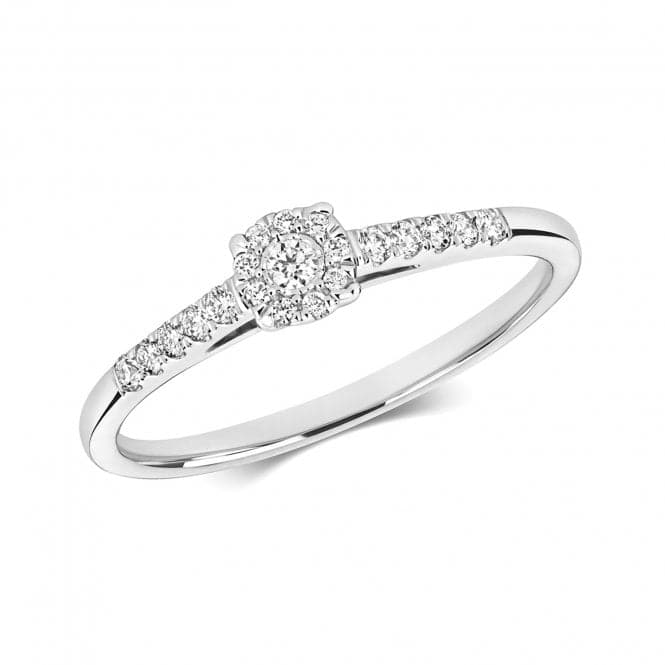 9ct Diamond Brilliant Illusion Solitaire White Gold Rings RD696WDiamond JewelleryRD696W/J