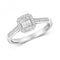 9ct Diamond Cluster Emerald White Gold Rings RD694WDiamond JewelleryRD694W/J