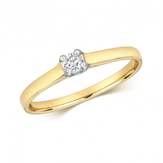 9ct Diamond Crossover Solitaire Gold Rings RD604Diamond JewelleryRD604/J