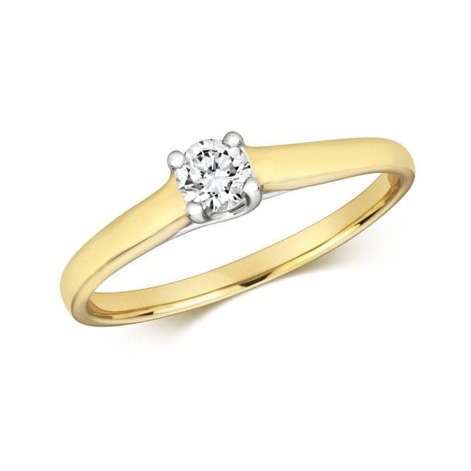 9ct Diamond Crossover Solitaire Gold Rings RD606Diamond JewelleryRD606/J