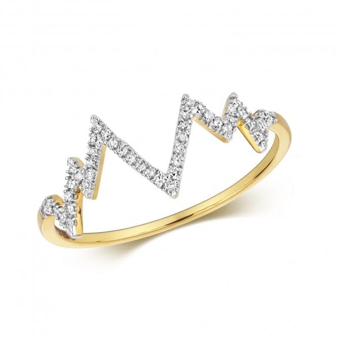 9ct Diamond Heartbeat Gold RD811Diamond JewelleryRD811/J