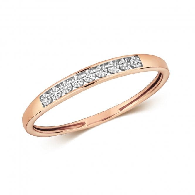 9ct Diamond Illusion Eternity Rose Gold Rings RD693RDiamond JewelleryRD693R/J