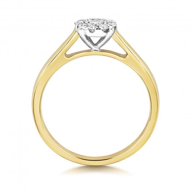 9ct Diamond Illusion Solitaire Gold Rings RD690Diamond JewelleryRD690/J