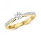 9ct Diamond Solitaire Set Shoulders Gold Rings RD624Diamond JewelleryRD624/J