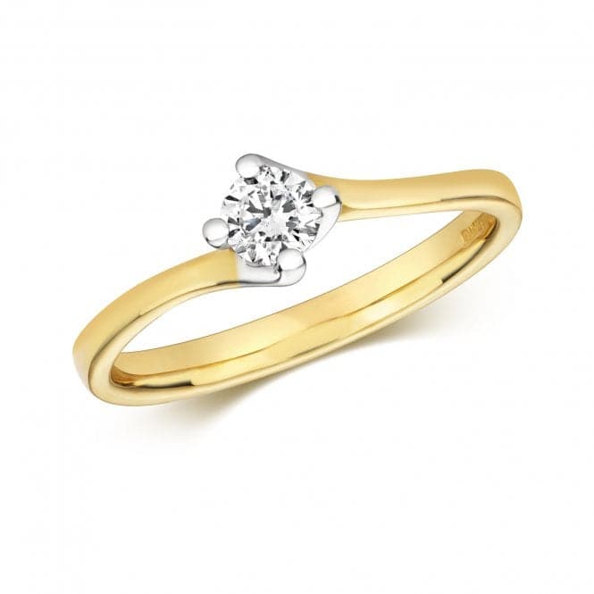 9ct Diamond Twist Solitaire Gold Rings RD602Diamond JewelleryRD602/J