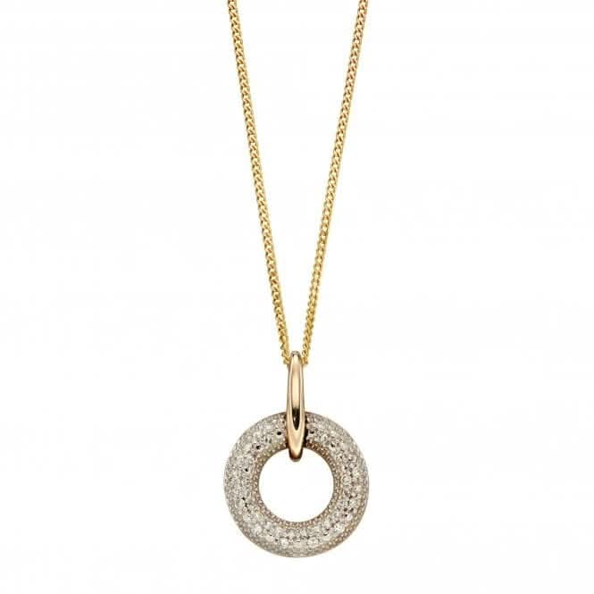 9ct Donut Diamond Yellow Gold Pendant GP2257