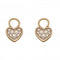 9ct Ear Pendant Heart With Diamond Set Illusion With Yellow Gold GY016Elements GoldGY016