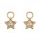 9ct Ear Pendant Star With Diamond Set Illusion With Yellow Gold GY015Elements GoldGY015