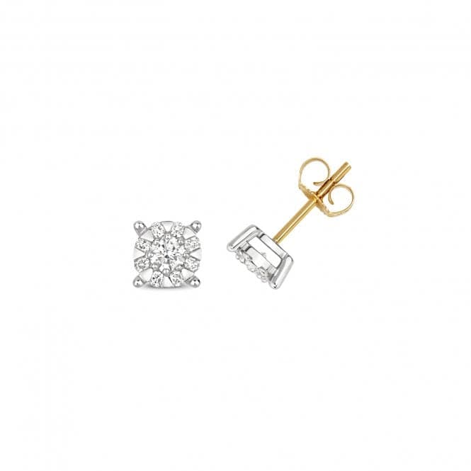 9ct Gold 2x6.8mm 2.50ct Look Earrings ED189Diamond JewelleryED189