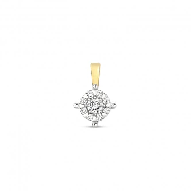 9ct Gold 6.8mm 1.25ct Look Pendant PD143Diamond JewelleryPD143