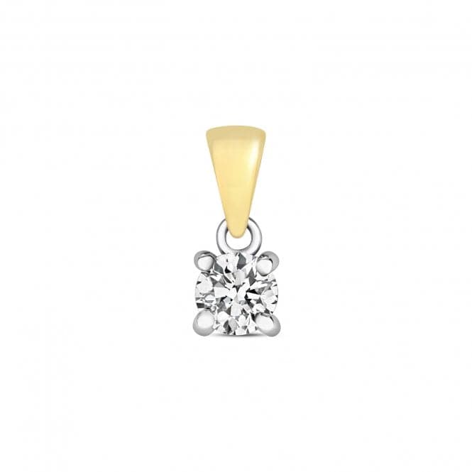 9ct Gold Diamond 4 Claw Pendant PD303Diamond JewelleryPD303