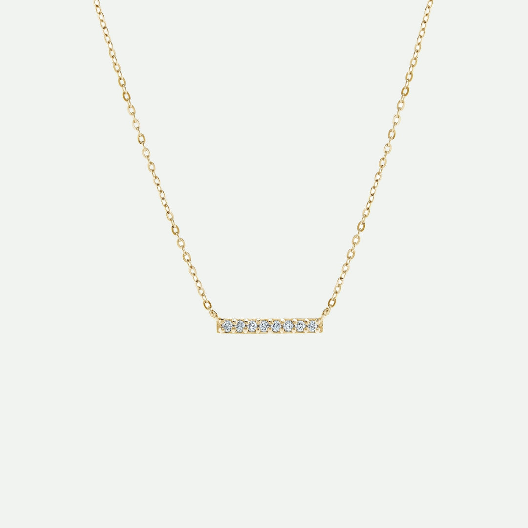 9ct Gold Diamond Bar NecklaceCreated BrillianceBA0074121