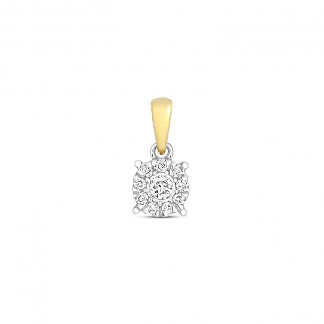 9ct Gold Diamond Brilliant Illusion Pendant PD174Diamond JewelleryPD174