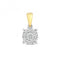 9ct Gold Diamond Brilliant Illusion Pendant PD177Diamond JewelleryPD177