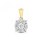 9ct Gold Diamond Brilliant Illusion Pendant PD178Diamond JewelleryPD178