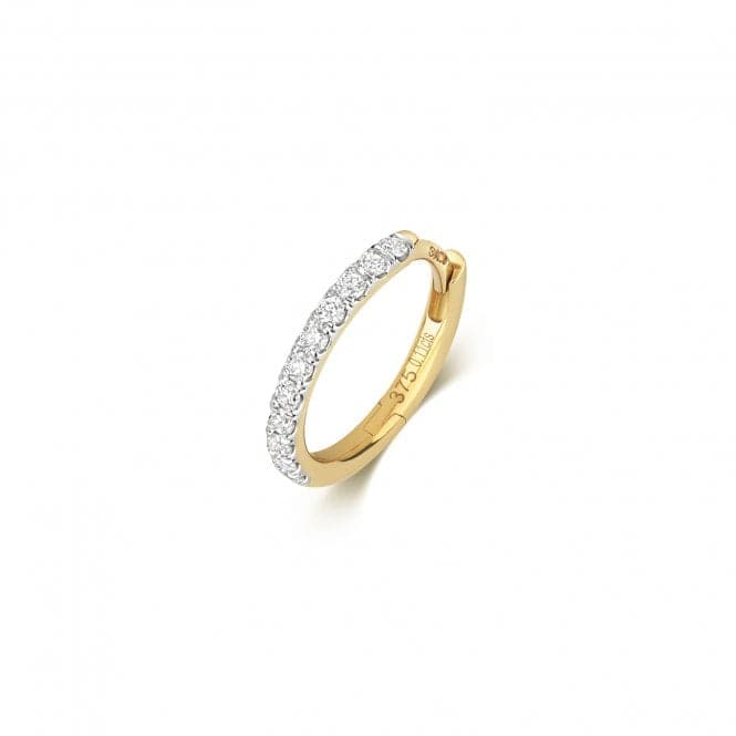 9ct Gold Diamond Cartilage Hoop ED928Diamond JewelleryED928