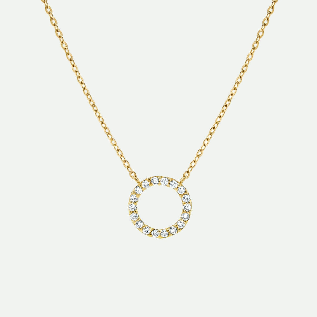 9ct Gold Diamond Circle NecklaceCreated BrillianceBA0074120