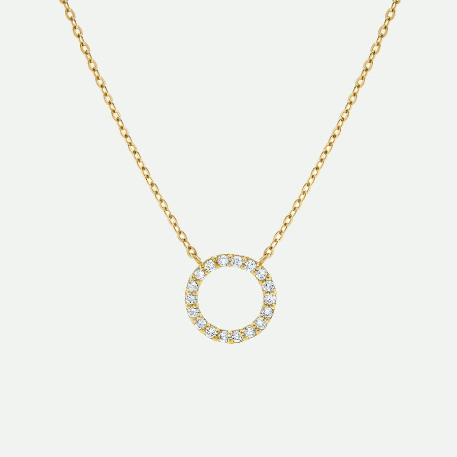 9ct Gold Diamond Circle NecklaceCreated BrillianceBA0074120