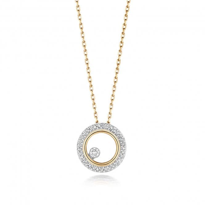 9ct Gold Diamond Circle Necklace ND127Diamond JewelleryND127