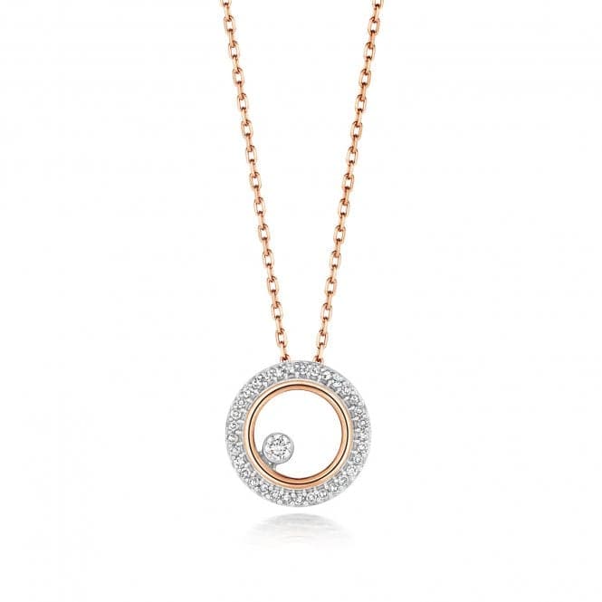 9ct Gold Diamond Circle Necklace ND127RDiamond JewelleryND127R