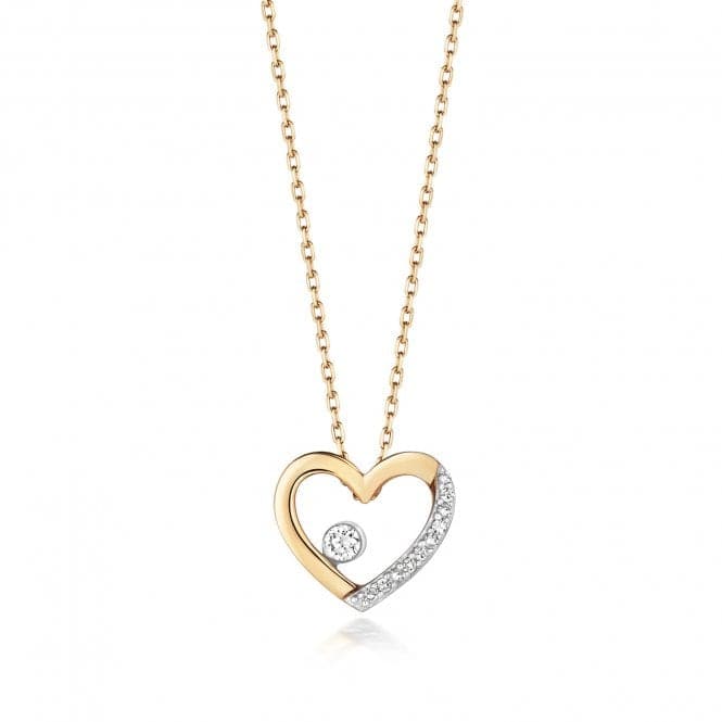 9ct Gold Diamond Heart Necklace ND126Diamond JewelleryND126