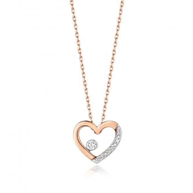 9ct Gold Diamond Heart Necklace ND126RDiamond JewelleryND126R