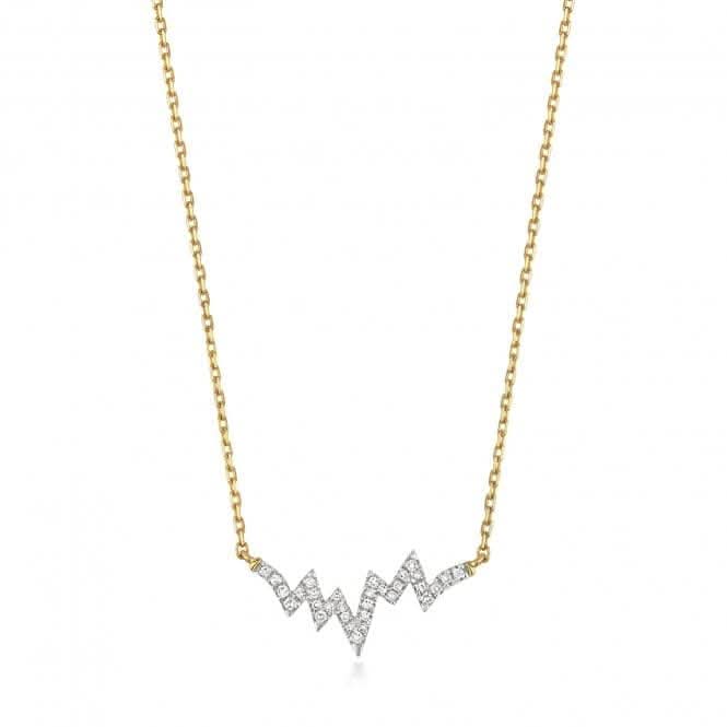 9ct Gold Diamond Heartbeat Necklace ND129Diamond JewelleryND129