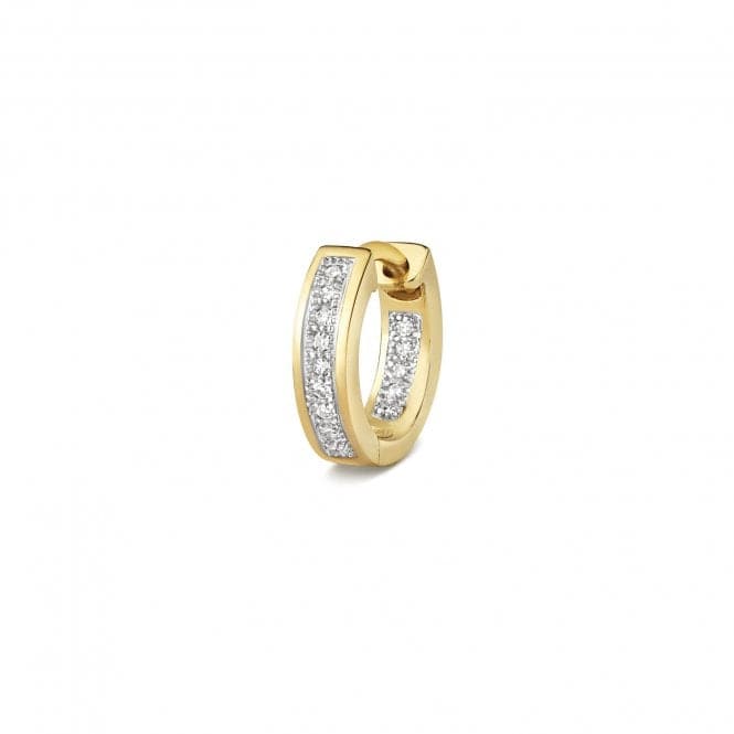 9ct Gold Diamond Huggies 12mm Earrings ED134Diamond JewelleryED134