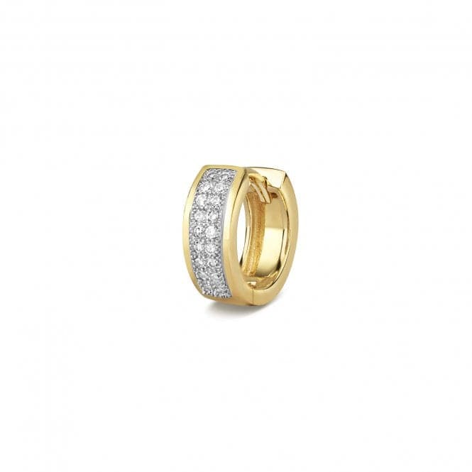 9ct Gold Diamond Huggies 12mm Earrings ED135Diamond JewelleryED135