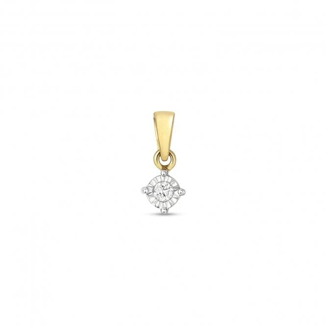 9ct Gold Diamond Illusion Set Pendant PD110Diamond JewelleryPD110