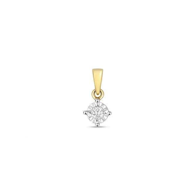 9ct Gold Diamond Illusion Set Pendant PD111Diamond JewelleryPD111