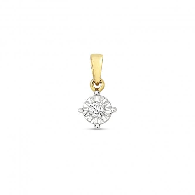 9ct Gold Diamond Illusion Set Pendant PD112Diamond JewelleryPD112