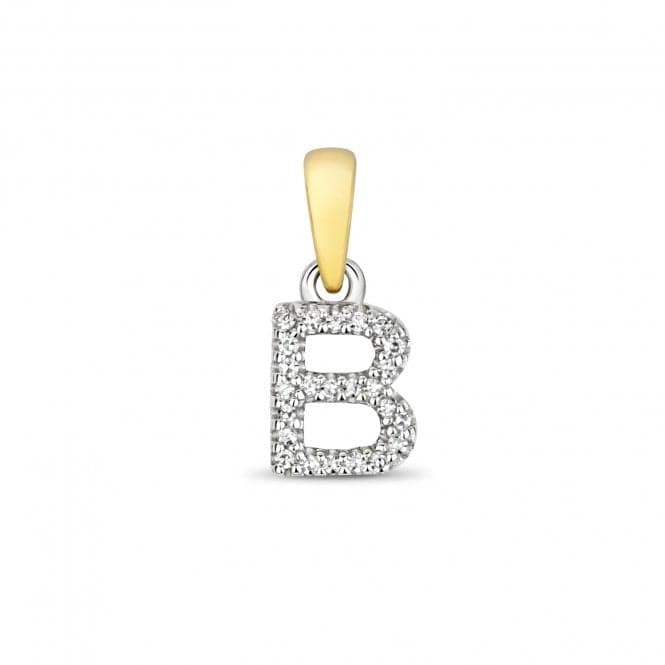 9ct Gold Diamond Initial B Pendant PD181/BDiamond JewelleryPD181/B