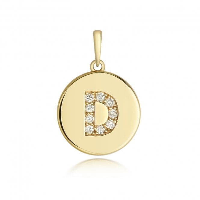 9ct Gold Diamond Initial D Pendant PD179/DDiamond JewelleryPD179/D