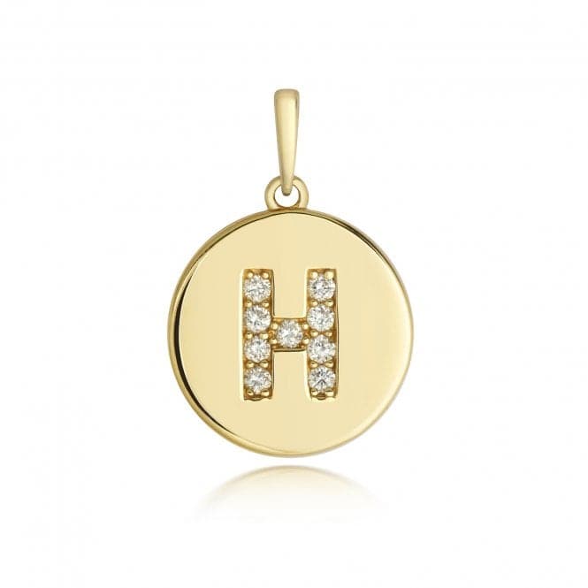 9ct Gold Diamond Initial H Pendant PD179/HDiamond JewelleryPD179/H