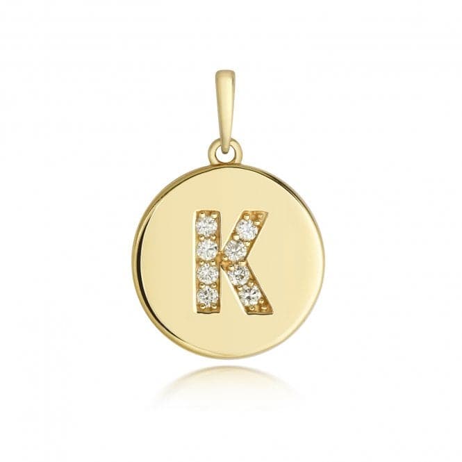 9ct Gold Diamond Initial K Pendant PD179/K – Acotis Diamonds